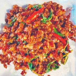 กระเพราหมูสับแบบ โคตรเผ็ด