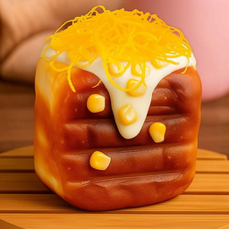 ปังปิ้งไส้นมสดข้าวโพด+ฝอยทอง