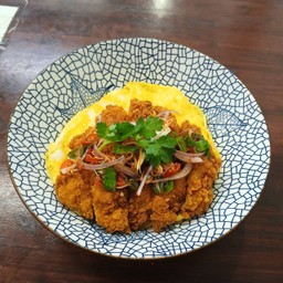 ข้าวไก่กรอบลุยสวน