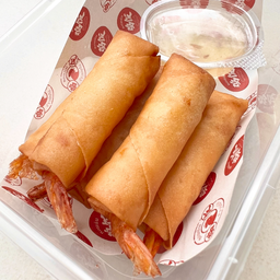 ปอเปี๊ยะกุ้งทั้งตัว 5 ชิ้น