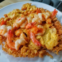 ข้าวไข่เจียวกุ้งสด