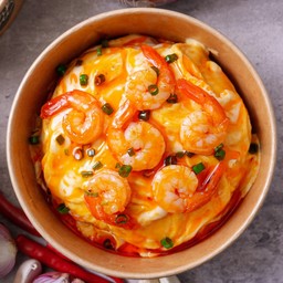 ข้าวไข่ข้นกุ้งไข่กุ้ง