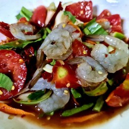 ตำเหลากุ้งสดปลาร้า