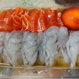 ม่อนซาซิมิดอง100g.กุ้งดอง5ตัว+ไข่ดอง