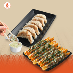 [LM] โปร : เกี๊ยวซ่า 6 ชิ้น + เกี๊ยวสติ๊กหน้าทาโกะยากิ 8 ชิ้น