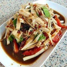 ส้มตำปลาร้าโคตรนัวหมูยอ