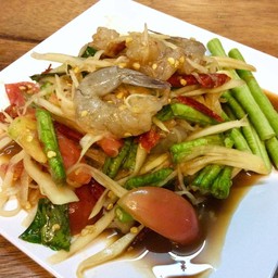 ส้มตำปลาร้าโคตรนัวกุ้งสด