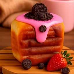 ปังปิ้งไส้นมสตอว์เบอรี่คุกกี้โอริโอ้