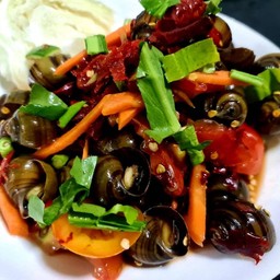 ตำเหลาหอยนาปลาร้า