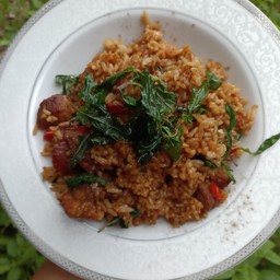 ข้าวผัดกะเพราคลุก