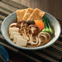 อุด้งทรัฟเฟิลเต้าหู้และผักรวม