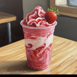 สตอเบอรี่ปั่นโยเกิร์ต