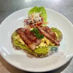 Avocado toast egg bacon
