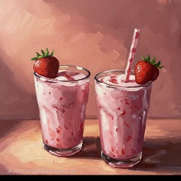 สตอเบอรี่ปั่นนมสด