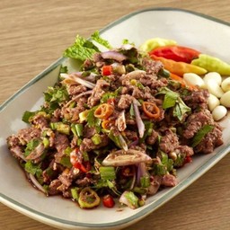 ก้อยขมงัว (ก้อยขมเนื้อ คั่วสุก)