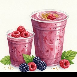 มิกซ์เบอรี่ปั่นนมสด