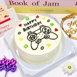 เค้ก HBD Gamer  (ขนาด 0.5 ปอนด์)