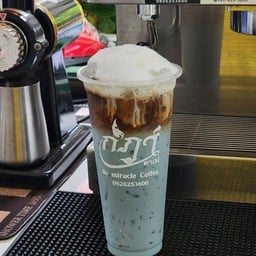 อัญชัญนมสด+กาแฟ