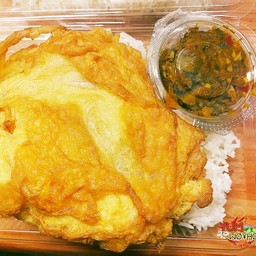 ข้าวไข่เจียว+ไตรปลาแห้ง