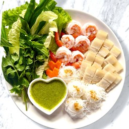 เมี่ยงสามชั้นต้ม+กุ้ง