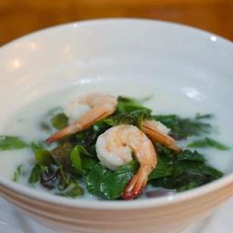 ต้มกะทิผักเหมียงกุ้งสด