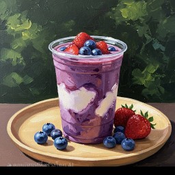 มิกซ์เบอรี่นมสดโยเกิร์ตปั่น