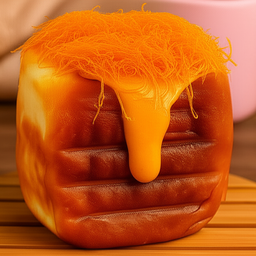 ปังปิ้งไส้ไข่เค็มเเดงฝอยทอง