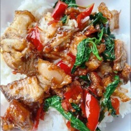 ข้าวกระเพราหมูกรอบ