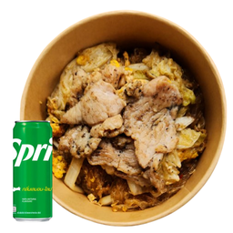 [อร่อยซ่ากับโค้ก] สุกี้ผัดแห้งหมู สูตรเต้าหู้ยี้จากเมืองจีน +  สไปรท์ ออริจินัล (กระป๋อง)