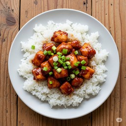 ข้าวไก่หวาน + ไข่ดาว