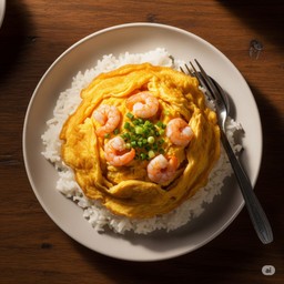 ข้าวไข่เจียวกุ้งสับ