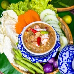 ชุดผักน้ำพริกกะปิระกำกุ้ง