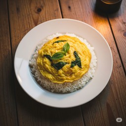 ข้าวไข่เจียวใบโหระพา