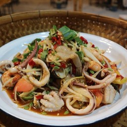 ตำปูปลาร้าชายทะเล (ถาดใหญ่)