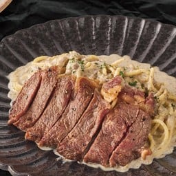 Spaghetti truffle w Ribeye