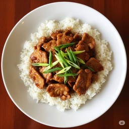 ข้าวหมูน้ำมันหอย + ไข่ดาว