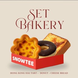 ทาร์ตไข่ฮ่องกง Hongkong Egg Tart+ช็อกโกแลตริง Chocolate donuts+ขนมปังชีสโทสต์cheese