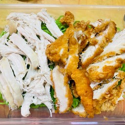 หมี่คลุกไก่ฉีก&ไก่กรอบ