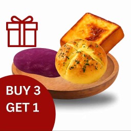 ขนมปัง 3 แถม 1 面包买 3 送 1