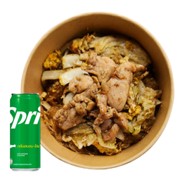 [อร่อยซ่ากับโค้ก] สุกี้ผัดแห้งไก่ สูตรเต้าหู้ยี้จากเมืองจีน +  สไปรท์ ออริจินัล (กระป๋อง)