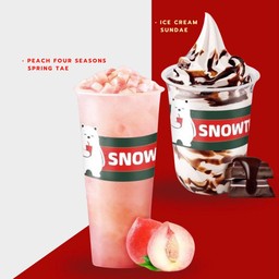 ชาพีชโฟร์ซีซั่นสปริง peach jasmine tea+ซันเดย์ช็อกโกแลต Chocolate Sundea