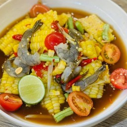 ตำข้าวโพด กุ้ง