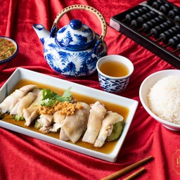 ไก่สับจานเล็ก + ข้าวมัน