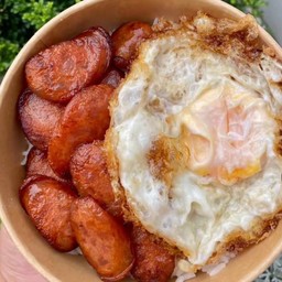 ข้าวไข่ดาว+กุนเชียงทอด