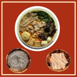 [เซตสุดฮิต] ซุปหม่าล่าทั่ง เซตหมู อิ่มใจ + เส้นมันเล็ก + เส้นมันใหญ่ (เส้นหนึบ)
