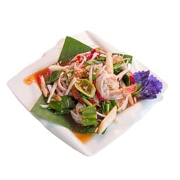 ยำกุ้งยอดมะพร้าว