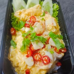 ข้าวไข่ข้นกุ้งพริกสด