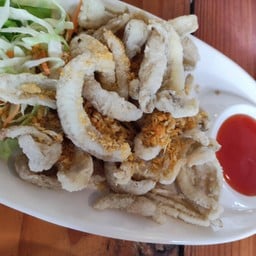 ปลาเห็ดโคนทอดกระเทียม