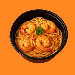 สปาเก็ตตี้ครีมมันกุ้งสไปซี่