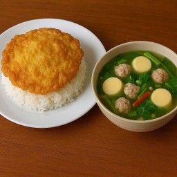 ไข่เจียว แกงจืดเต้าหู้หมูสับ